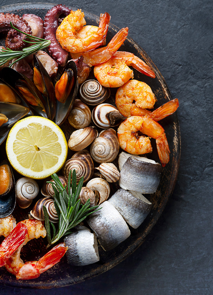 Atacado e varejo em peixes e frutos do mar